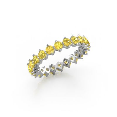 Stackable ring Janie 2.7mm 585 white gold yellow sapphire 2.7 mm