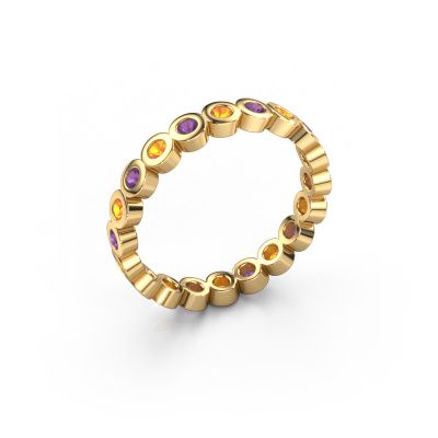 Stackable ring Edwina 1 585 gold citrin 2 mm
