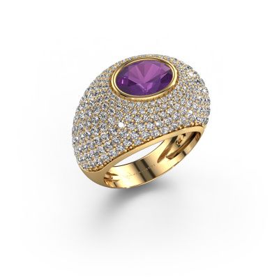 Ring Armida 585 gold amethyst 9x7 mm