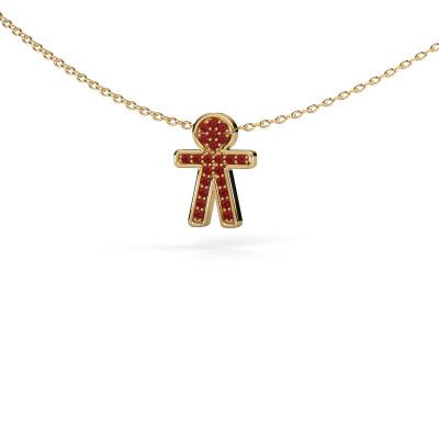 Pendant Boy 585 gold ruby 1 mm