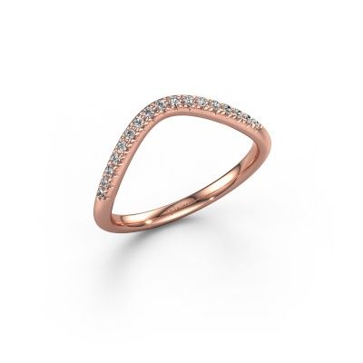 Stackable ring SR10C4H 585 rose gold lab-grown diamond 0.128 crt