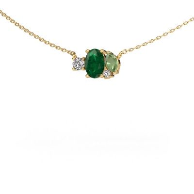 Pendant Frauke OVL 585 gold emerald 7x5 mm