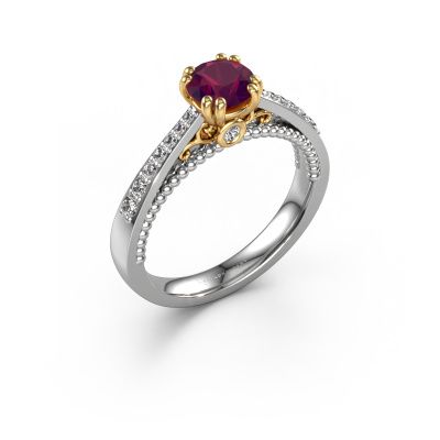 Engagement ring Rozella 585 white gold rhodolite 5.5 mm