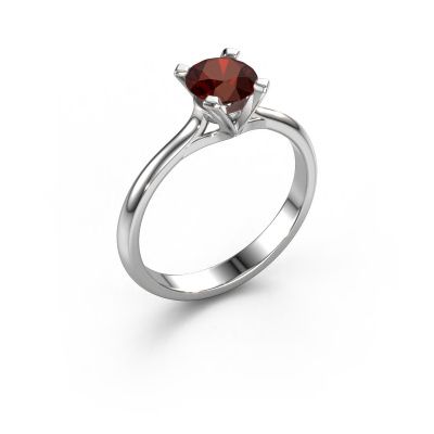 Engagement ring Isa 1 585 white gold garnet 5.7 mm