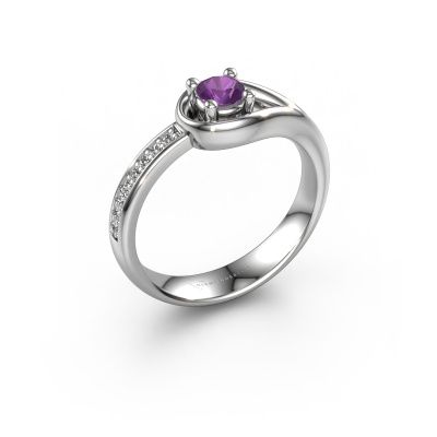 Ring Zara 950 platinum amethyst 4 mm