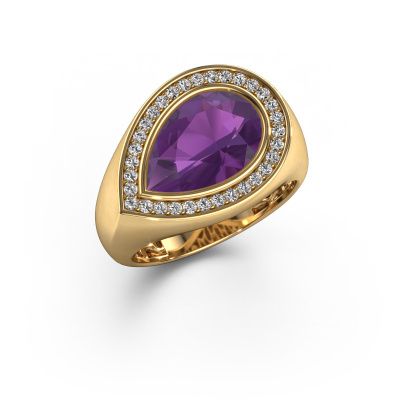 Ring Latashia 585 gold amethyst 12x8 mm