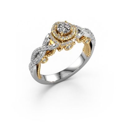 Verlobungsring Leora 585 Weißgold Diamant 0.718 crt