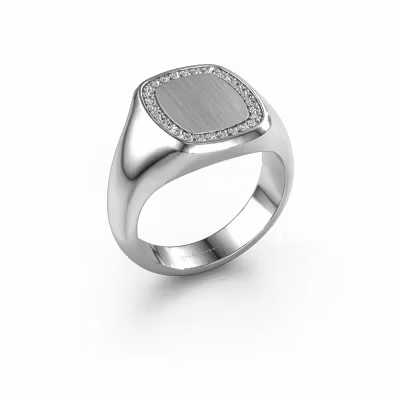 Herrenring Floris Cushion 3 585 Weißgold Lab-grown Diamant 0.225 crt