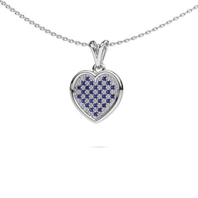 Pendant Aline 950 platinum sapphire 1 mm