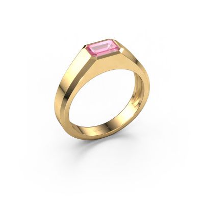 Men's ring Dylan 1 585 gold pink sapphire 7x5 mm