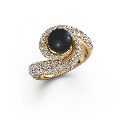 Ring Klasina 585 gold black pearl 7 mm