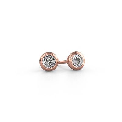 Stud earrings Shemika 585 rose gold diamond 0.25 crt