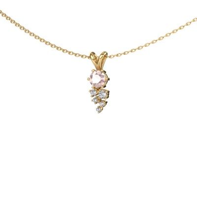 Pendant Royce 585 gold morganite champagne 4 mm
