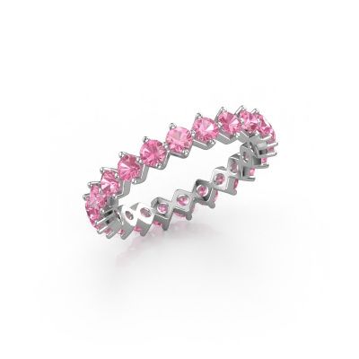 Stackable ring Janie 2.7mm 585 white gold pink sapphire 2.7 mm