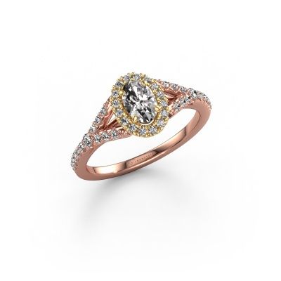 Verlobungsring Kimber OVL 585 Roségold Diamant 0.722 crt