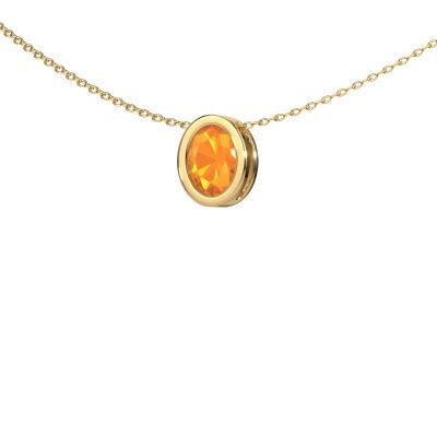 Pendant Lavon OVL 585 gold citrin 7,5x5,5 mm
