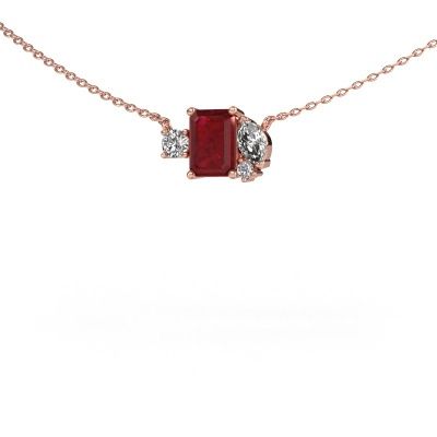 Pendant Frauke EME 585 rose gold ruby 7x5 mm