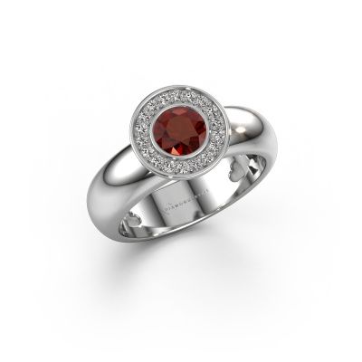 Ring Anna 585 white gold garnet 5 mm