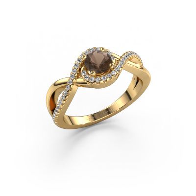 Verlobungsring Melody 585 Gold Rauchquarz 5 mm