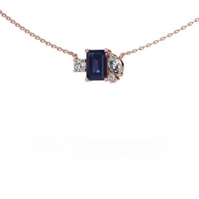 Pendant Frauke EME 585 rose gold sapphire 7x5 mm