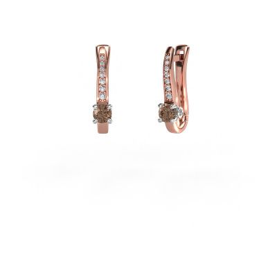 Ohrringe Valorie 585 Roségold Braun Diamant 0.68 crt