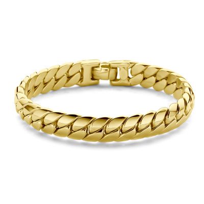 Flat link bracelet Saida 585 gold