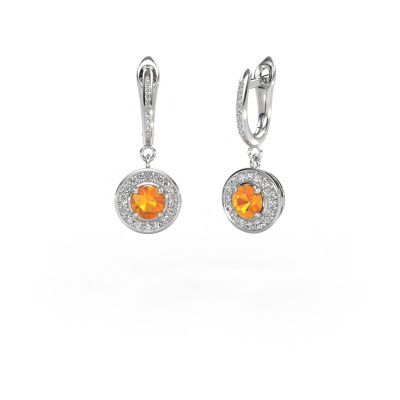 Drop earrings Ninette 2 950 platinum citrin 5 mm