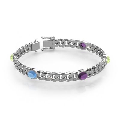 Link link bracelet Corinne 5 8mm 585 white gold