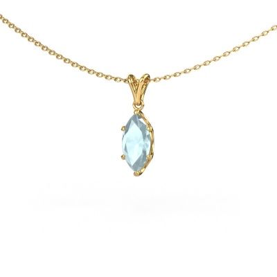 Pendant Sam MRQ 585 gold aquamarine 10x5 mm