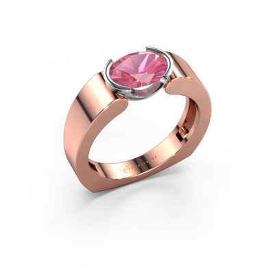 Ring Tonya 585 rose gold pink sapphire 8x6 mm