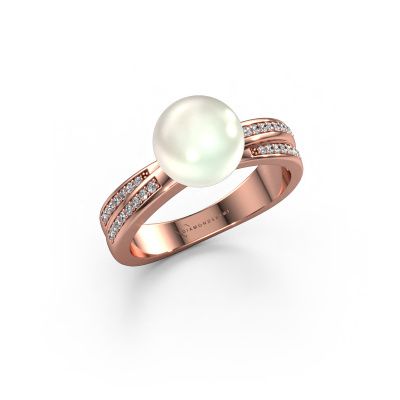 Ring Jolies 585 rose gold white pearl 8 mm