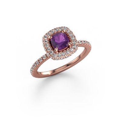 Engagement ring Talitha CUS 585 rose gold amethyst 5 mm