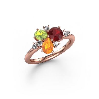Ring Anja 585 rose gold ruby 5.4 mm