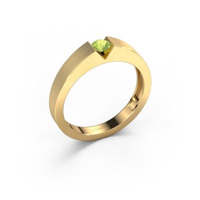 Engagement ring Lizzy 1 585 gold peridot 3.7 mm