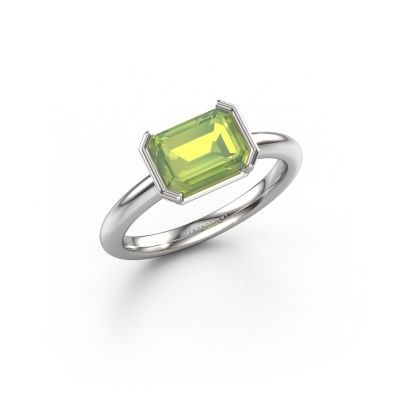 Engagement ring Tayler EME 950 platinum peridot 8x6 mm