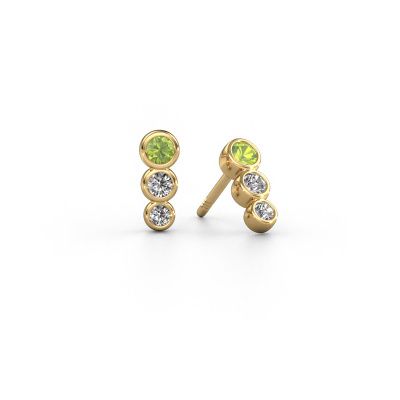Boucles d'oreilles Felica 585 or jaune péridot 2.7 mm
