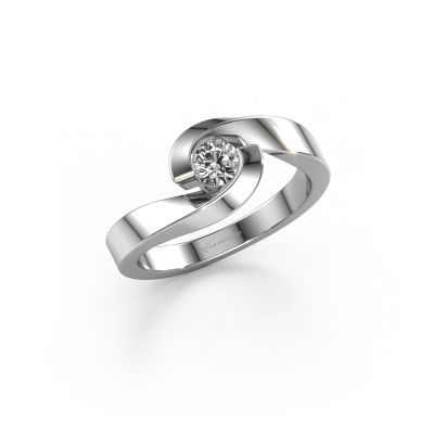 Ring Sheryl 950 Platin Zirkonia 4 mm