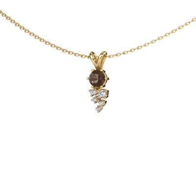 Pendant Royce 585 gold smokey quartz 4 mm
