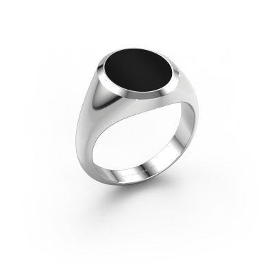 Chevalière Herman 3 950 platine onyx 13x11 mm