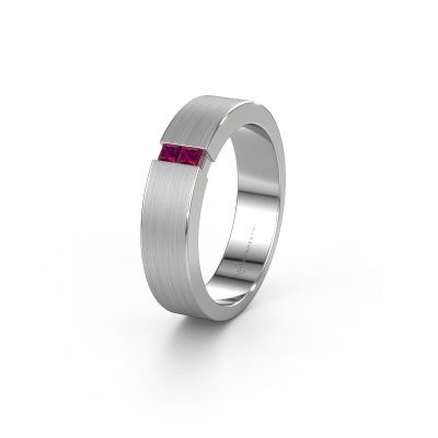 Wedding ring WH2136L15E 585 white gold rhodolite ±0.20x0.1in