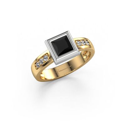 Ring Charlotte Square 585 Gold Schwarz Diamant 0.90 crt