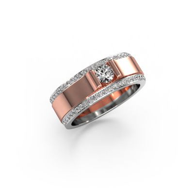 Men's ring Danillo 585 rose gold zirconia 4.2 mm