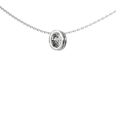 Pendant Lavon OVL 585 white gold diamond 0.40 crt