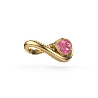 Ring Lena 585 Gold Pink Saphir 8x6 mm