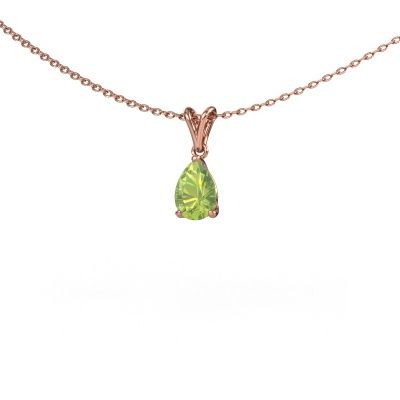 Hanger Sam PER 585 rosé goud peridoot 7x5 mm