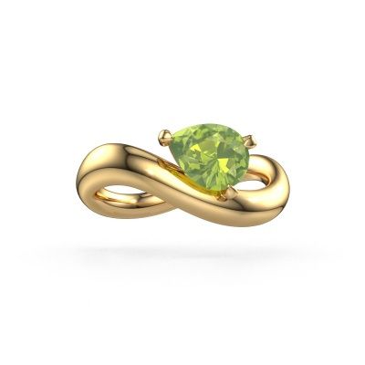 Engagement ring Chloe PER 585 gold peridot 8x6 mm