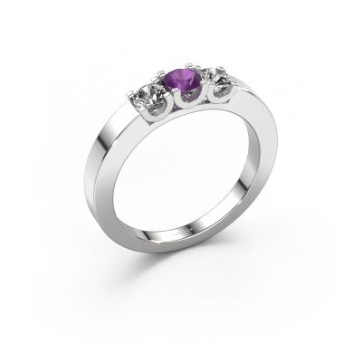 Ring Selina 1 585 white gold amethyst 3.7 mm