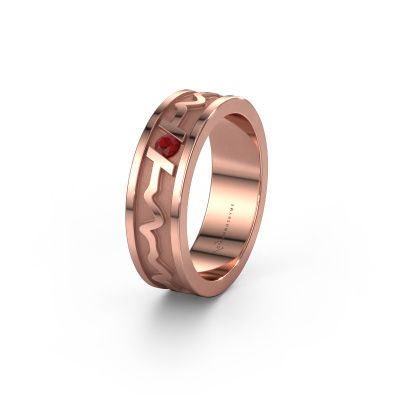 Wedding ring Heartbeat 3 585 rose gold ±6x1.8 mm