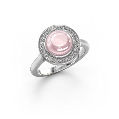 Ring Alisa 950 platinum morganite champagne 8 mm