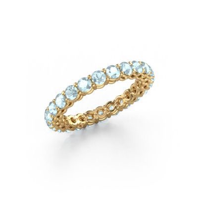 Vorsteckring Michelle full 2.7 585 Gold Aquamarin 2.7 mm